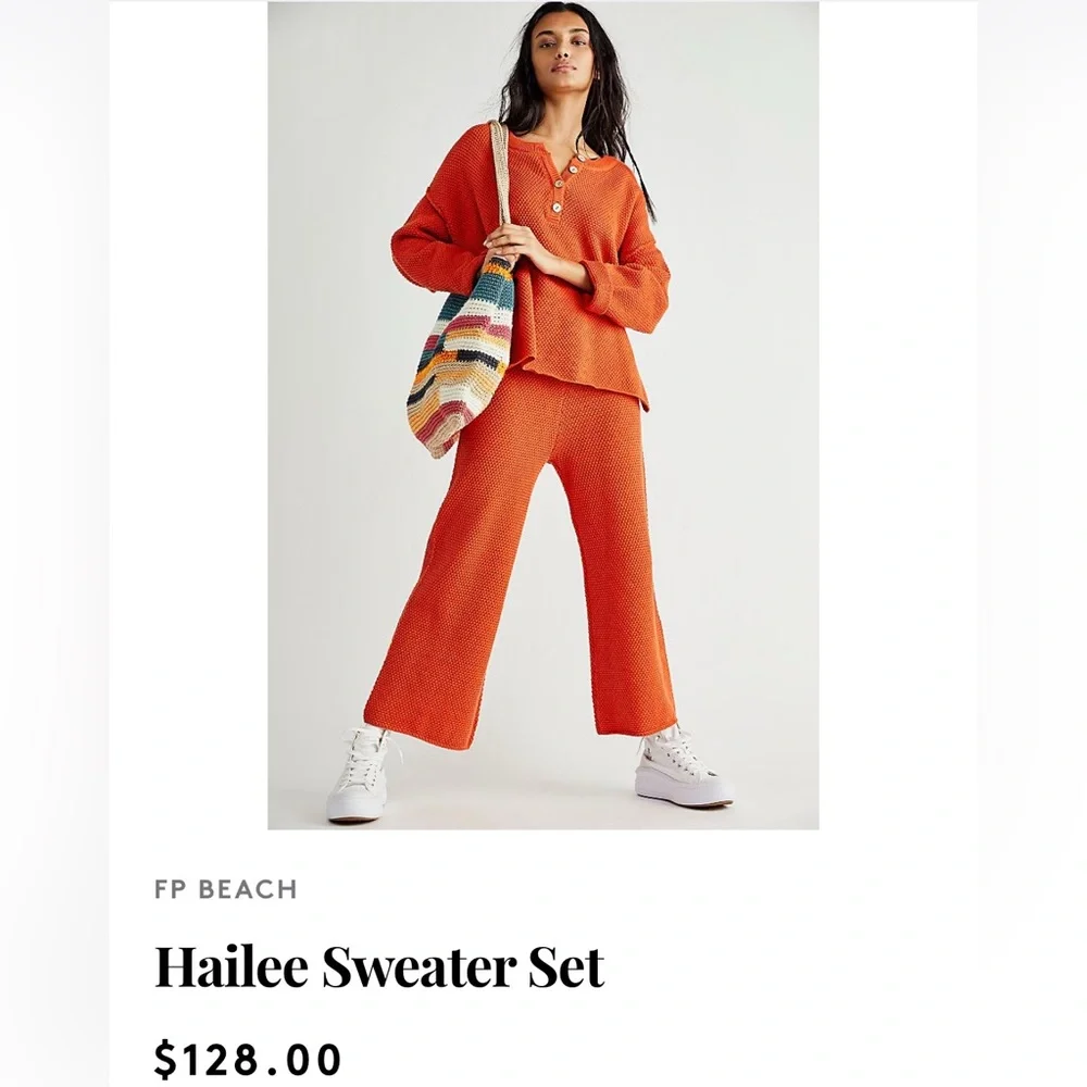 Free People Beach Hailee Sweater Knit Pants
